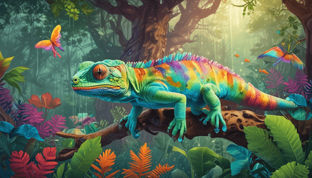 Bedtime stories for kids Prism and Rain: The Colorful Jungle Adventure short stories header